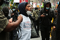 Political protests in Times Square, New York, Richard Moore